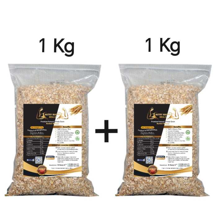 Whole grain rolled wheat (oats) -2 kg | Daraz.com.bd