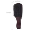 Men Beard Brush Wood Handle Boar Bristle Moustache Cleaning Brush Hairdressing Anti Static Barber Hair Styling Comb Tool. 