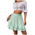 Women'S Skirt Fashion Women'S Ruffle Skirt High Waist Irregular Solid Color Short Skirt Women'S Fashionable Solid Color Skirt. 