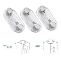 3pcs Badge Storage Rack Magnetic Eyeglass Holder Men Women Stainless Steel Shirt Chest Front Hanger for Sunglass Reading Glasses. 