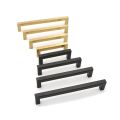 Modern Black Cabinet Handle Square Furniture Hardware Stainless Steel Simple Kitchen Door Knobs Cupboard Wardrobe Drawer Pulls.