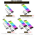 Jumpeak Flexible RGB LED Light Strip Bar ARGB Board Cover For Computer Power Supply ATX 24PIN GPU Video Card Cables And Case. 