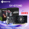 NVIDIA GPU GT 240 1G Graphics Card SOYO DDR3 128Bit 40nm Gaming Video Cards Desktop Computer components HDMI VGA DVI PCIE16x2.0.