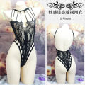 Nightgown Lady Night mesh stockings suit open mesh hollow uniform suit plus size lace mesh underwear. 