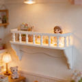 Mini Wall-Mounted Storage Rack, Miniature Model Furniture, Accessory for Dollhouse Scene Decoration.