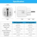 Tuya Smart Plug WiFi EU 16A/20A Smart Socket With Power Monitor Timing Smart Life Support Alexa  Home Yandex SmartThings. 