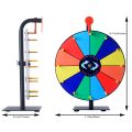 12 Slots Prize Wheel, 34cm Prize Wheel Spinner with Stand and Heavy Duty Base,Spinning Wheel for Prizes,Spin The Wheel. 
