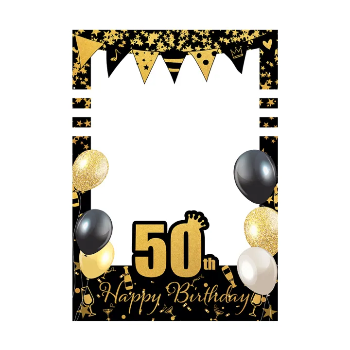 30th%2040th%2050th%2060th%20Birthday%20Photo%20Frame%20Photo%20Booth%20Props%20black%20gold%20Adult%2018%2021%2030%2040%2050%20Years%20Old%20Birthday%20Party%20Decoration%20-%20Image%205