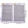 384 Pcs Soft Lightweight Fish Tail Single Cluster Eyelashes, 10-12mm Perfect for Daily Makeup & Eyelash Extension. 