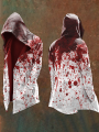 2025 New Abstract Cosmic Retro Print Spring/Fall Men's 3D Digital Print Oversized Hooded Trench Coat Cardigan. 