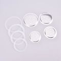 1 Set, 3pcs Silicone Gaskets and 1pc Aluminum Filter Moka Pot Coffee Bottle Replacement Compatible with 3/6/9/12 Cup Moka Expres. 