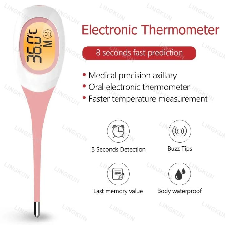 Silicone%20Fast%208S%20Thermometer%20for%20Fever%20Digital%20Infrared%20Basal%20Body%20Thermometer%20Oral%20Armpit%20Rectal%20Temperature%20LED%20Display%20-%20Image%205