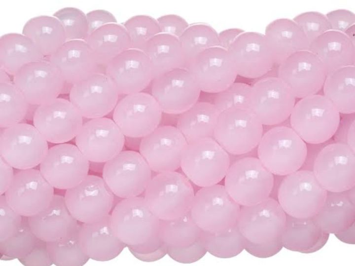 100pcs 8mm light pink glass beads