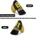 Sports Style Number 18 Premium PU Leather Golf Blade Mallet Putter Cover, Great Golf Accessories for Men Golfers Dad.