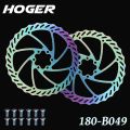 HOGER Bike Disc Brake 140 160 180 203 Rotors With Bolts Hydraulic Brake Road Mountain Bicycle MTB Oil Slick Rotor Bicycle Parts. 