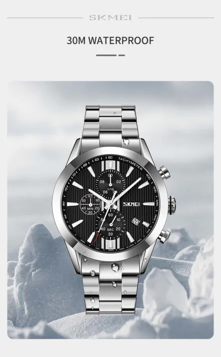 SKMEI%209302%20high%20quality%20silver%20mens%20quartz%20watch%20authentic%20Stainless%20steel%20band%203%20dials%20Chrono%20vintage%20business%20wrist%20watch%20-%20Image%206