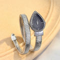 Elegant Ladies' Water-Drop Headed Watch with Snake-Shaped Band.