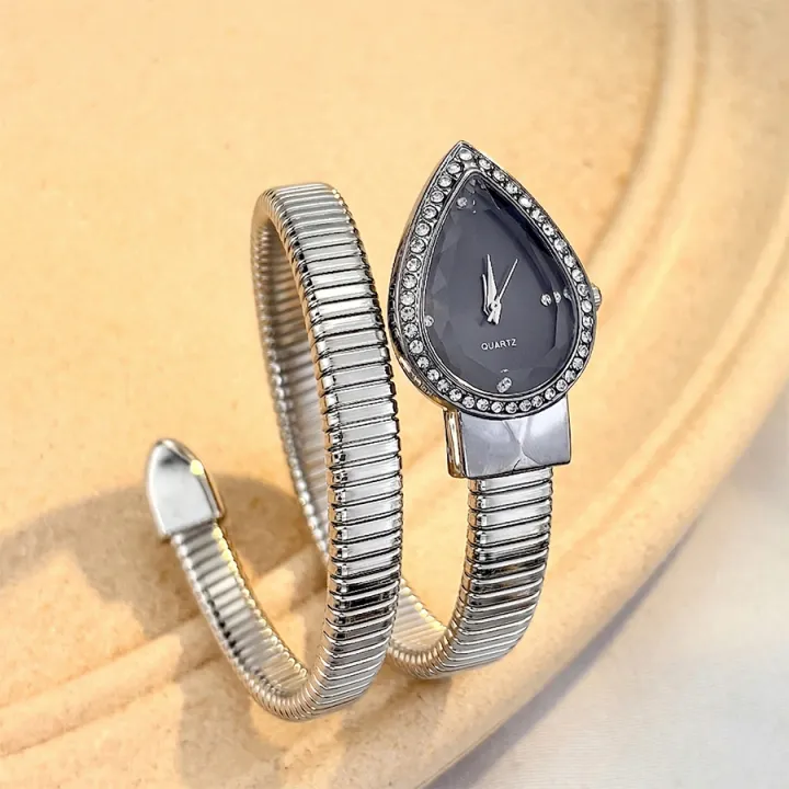 Elegant%20Ladies'%20Water-Drop%20Headed%20Watch%20with%20Snake-Shaped%20Band%20-%20Image%206