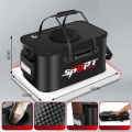 Single shoulder fish bucket, live fish, foldable portable water tank, travel camping box, outdoor fishing box, fishing gear.