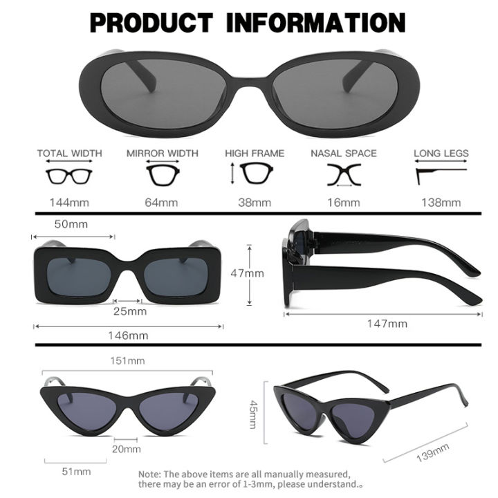 3/4PCS%20Unisex%20Cat%20Eye%20Round%20Square%20Plastic%20Frame%20Fashion%20Sunglasses%20for%20Outdoor%20Travel%20Hiking%20Sun%20Glasses%20for%20Men%20Women%20-%20Image%206