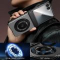 360 Rotating Ring Holder Magnetic Hinge Protection Phone Case for Samsung Galaxy Z Flip 7 6 5 4 3 Flip7 with Tempered Film Cover. 