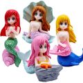 Aquarium Decoration Beautiful Mermaid Figurine Fish Tank Ornaments DIY Cake Decor Desk Craft Accessories Miniature Figurines. 