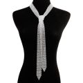 Bling Rhinestone Necktie Uniform Tie Women Neck Tie Daily Party Dance Tie. 