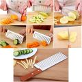 2 pack Steel French Fries Cutter Machine – Crinkle & Wavy Cutter, Curly Fries Knife, Ripple Cutter & Vegetable Slicer for Potato Chips & Healthy Snacks. Non-Slip, Dishwasher-Safe, Heavy-Duty Tool for Professional & Home Kitchens. Best Kitchen Accessory. 