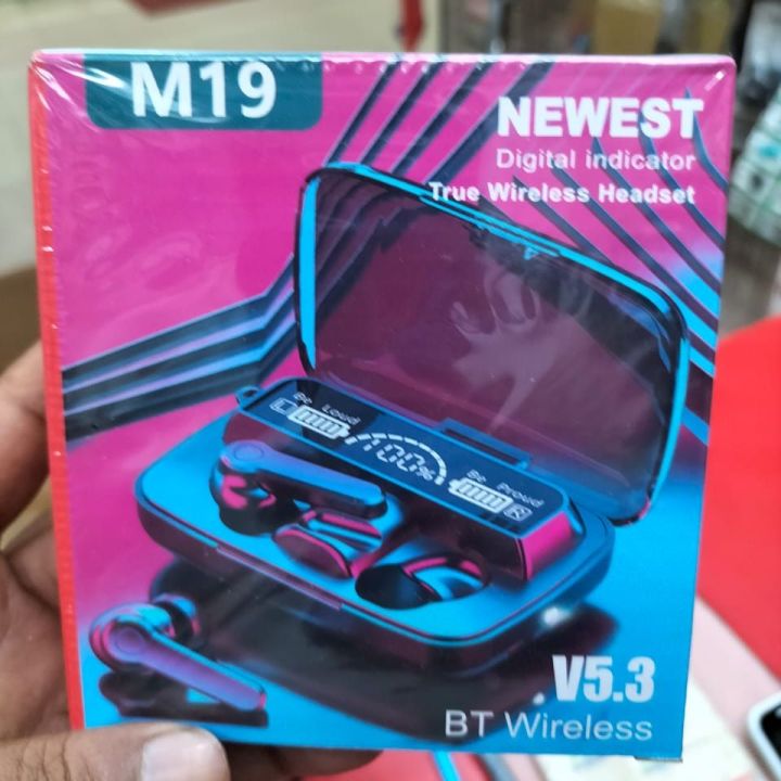 M19 V5.3 BT Wireless headset(earbird's)Black