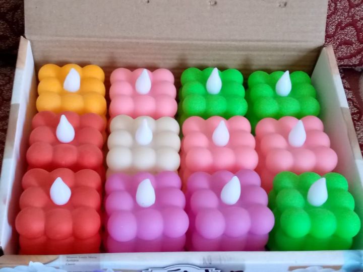 Led%20light%20candle%20bubble%20cube%20shaped%20Candle%201%20piece%20-%20Image%202