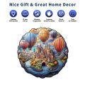 Wooden Puzzle for Adults - Dream Castle Puzzle, Unique Shape Wooden Jigsaw Puzzles, Modern Art Home Decor, Good  Idea. 
