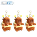 1-20PCS Cute Bee Capybala Bag Pendant Plush Keychain Doll Niche Backpack Hanging Decoration High-end Doll Plush Toy Small Gift. 