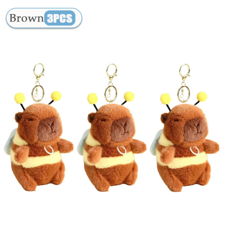 1-20PCS%20Cute%20Bee%20Capybala%20Bag%20Pendant%20Plush%20Keychain%20Doll%20Niche%20Backpack%20Hanging%20Decoration%20High-end%20Doll%20Plush%20Toy%20Small%20Gift%20-%20Image%208