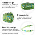 Spinpoler AJING Soft Fishing Lures Rockfish 10pcs/lot 0.3g 36mm Twin Tail Artificial Wobbler Ocean Rock Silicone Shad Worm Bait.