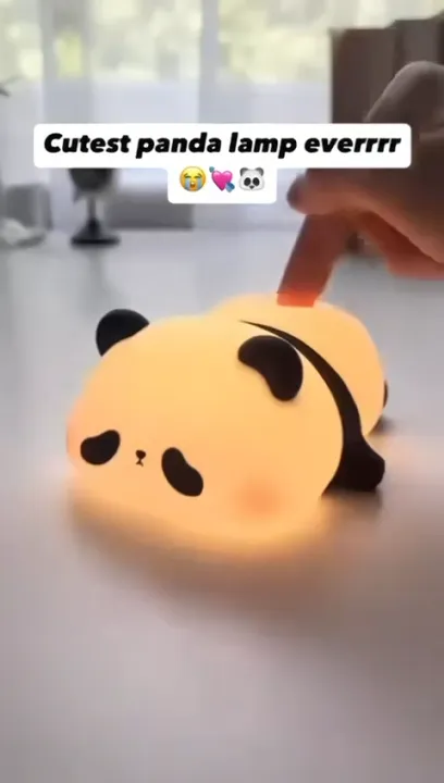 Cute Panda Silicone LED Night Lamp Light - Warm White LED Night Light ...