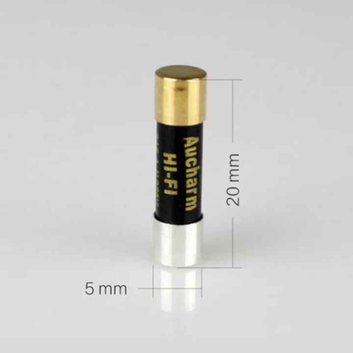 LUSYA%20F08%20Black%205X20mm%20HIFI%20Fever%20Single%20Crystal%20Silver%20Nano%20Fuse%20For%20CD%20DAC%20Amplifier%20Socket%20Gold-plated%20Speaker%20-%20Image%203