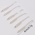 MrLurion 6cm 0.7g 10pieces lifelike fishing eel soft lure bait ,artificial fishing plastic shads T-tail wobbler swimbaits lure.