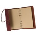 Cute Diary Notepad Sketch Book, Leaf Embossed and Retro Pendants Book, PU Synthetic Leather Journal Notebook.