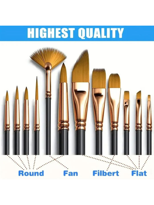 12Piece%20Nylon%20Bristle%20Brush%20Set,%20Nylon%20Flat%20Brushes%20Watercolor%20Brushes%20Oil%20Paint%20Brushes%20For%20Artists%20Amateur%20Acrylic%20Painting%20-%20Image%207