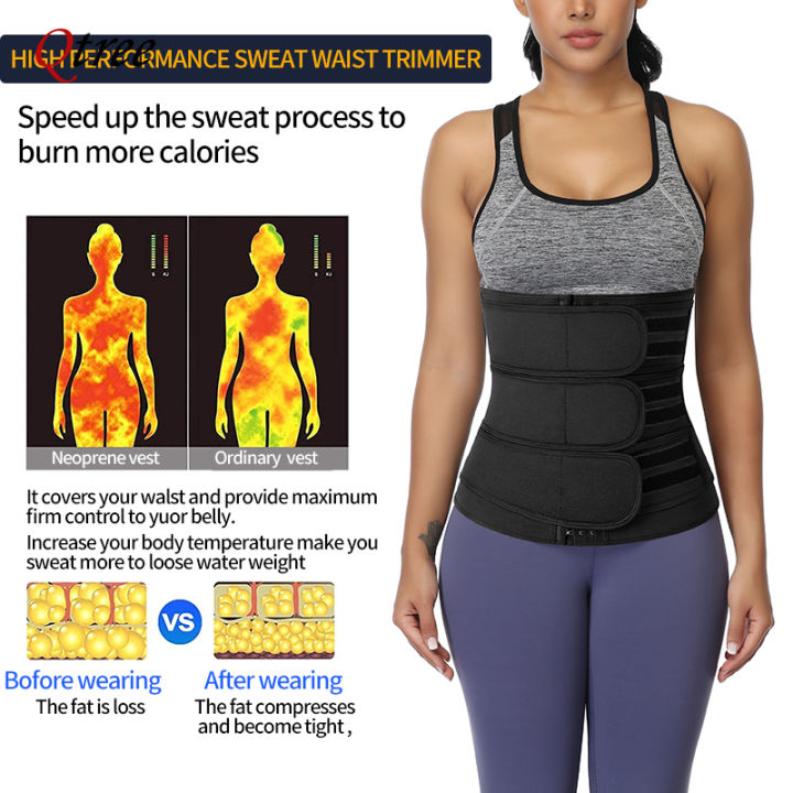 Qtree%20Body%20Shapewear%20Women%20Waist%20Trainer%20Corset%20Belly%20Cincher%20Trimmer%20Weight%20Loss%20Slimming%20Sweat%20Belt%20Sauna%20Strap%20Tummy%20Control%20-%20Image%204