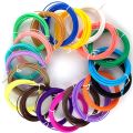 Pack of 30 Colors 3d Pen Refill Filament PCL & PLA for 3d pen v2 pen Temperature Plastic Wire Ink 3Doodler Realistic Printing Educational toy Home Art Activity Set for low temperature soft refill. 