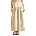 Women's high-waisted skirt simple loose skirts patchwork long skirt casual fashion solid color skirt with pocket faldas. 