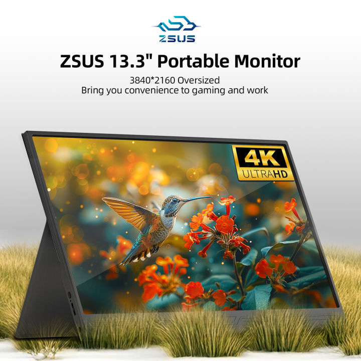 ZSUS%203840*2160%2013-inch%204K%20Portable%20Monitor%2060HZ%20For%20Laptop%20XBox%20PS4%20/%205%20Switch%20TV%20Box%20Cell%20Phone%20PC%20Extension%20Mobile%20-%20Image%202