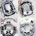 1Pc Lace Black Bow Photo Card Holder, Anime Cartoon Game Character Acg Card Display, Manga Star Fan Art Mag Fan Circle Otaku Ita Bag Decoration Card Holder.