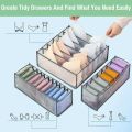 Set of 3 Bra, Socks and Underwear Organizer Box Dormitory Home Closet Drawer Organizers for Underwear Bra Socks Cabinet Separated Foldable Organizers. 
