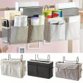 Dorm Room Storage Hanging Organizer Bags Student Bedside Cotton Linen Hanging Basket Organizer Divine Bedside Storage Accessory. 