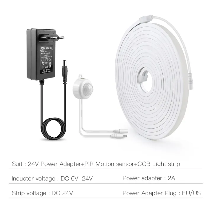 EU/US%20Power%20Plug%20Motion%20Sensor%20LED%20Neon%20Light%20Set%2024V%20Human%20Body%20Induction%20Bedroom%20Aisle%20Night%20Lighting%201/2/3/4/5M%20COB%20Lamp%20Luz%20-%20Image%202