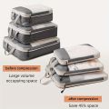 3-piece travel compression packing cube, travel bag luggage organizer travel essentials carry-on luggage compression cube.