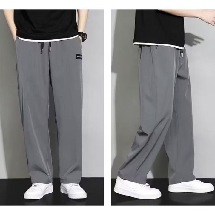 2024%20Straight%20Wide%20Leg%20Jogger%20Pants%20For%20Men's%20Summer%20Thin%20And%20Quick%20Drying%20Loose%20And%20Hanging%20Sports%20And%20Casual%20Mens%20Fashion%20-%20Image%206