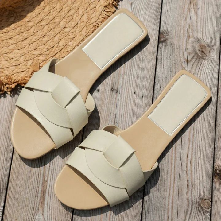 New%20Summer%20Designer%20Women'S%20Solid%20Color%20Fashion%20Slippers%20Zapatos%20De%20Mujer%20Women'S%20Shoes%20Slippers%20Women%20Slippers%20%20Women%20Shoes%20-%20Image%204